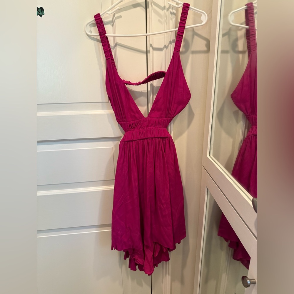 Pink cutout dress